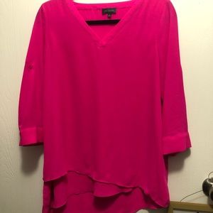 The Limited Magenta Asymmetrical Blouse